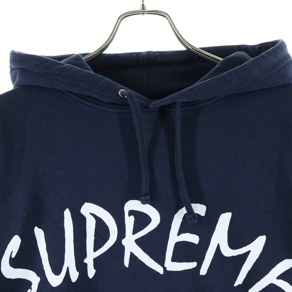 SUPREME(シュプリーム) 15SS ×New York Yankees 47 Brand Hooded Sweatshirt ニューヨークヤンキース 両面ロゴプリント プルオーバースウェットパーカー フーディー ネイビー