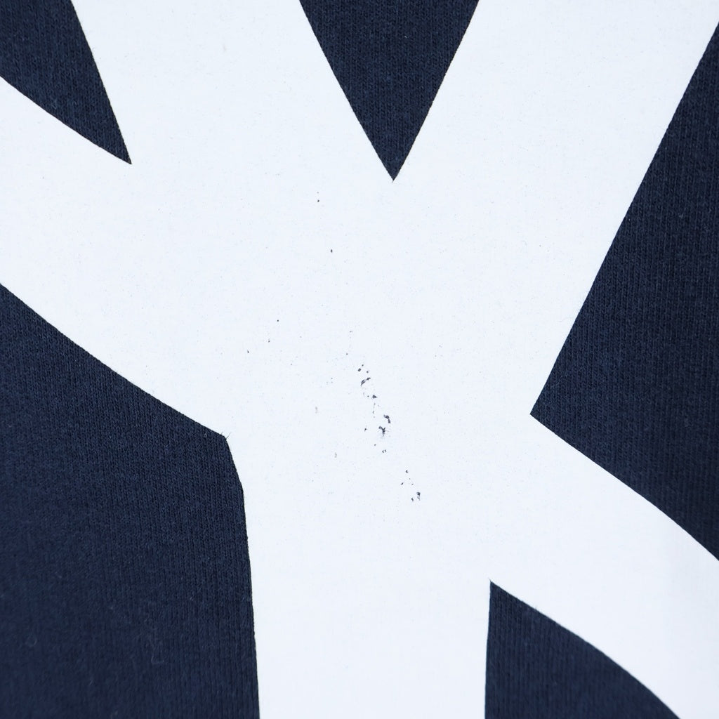 SUPREME(シュプリーム) 15SS ×New York Yankees 47 Brand Hooded Sweatshirt ニューヨークヤンキース 両面ロゴプリント プルオーバースウェットパーカー フーディー ネイビー