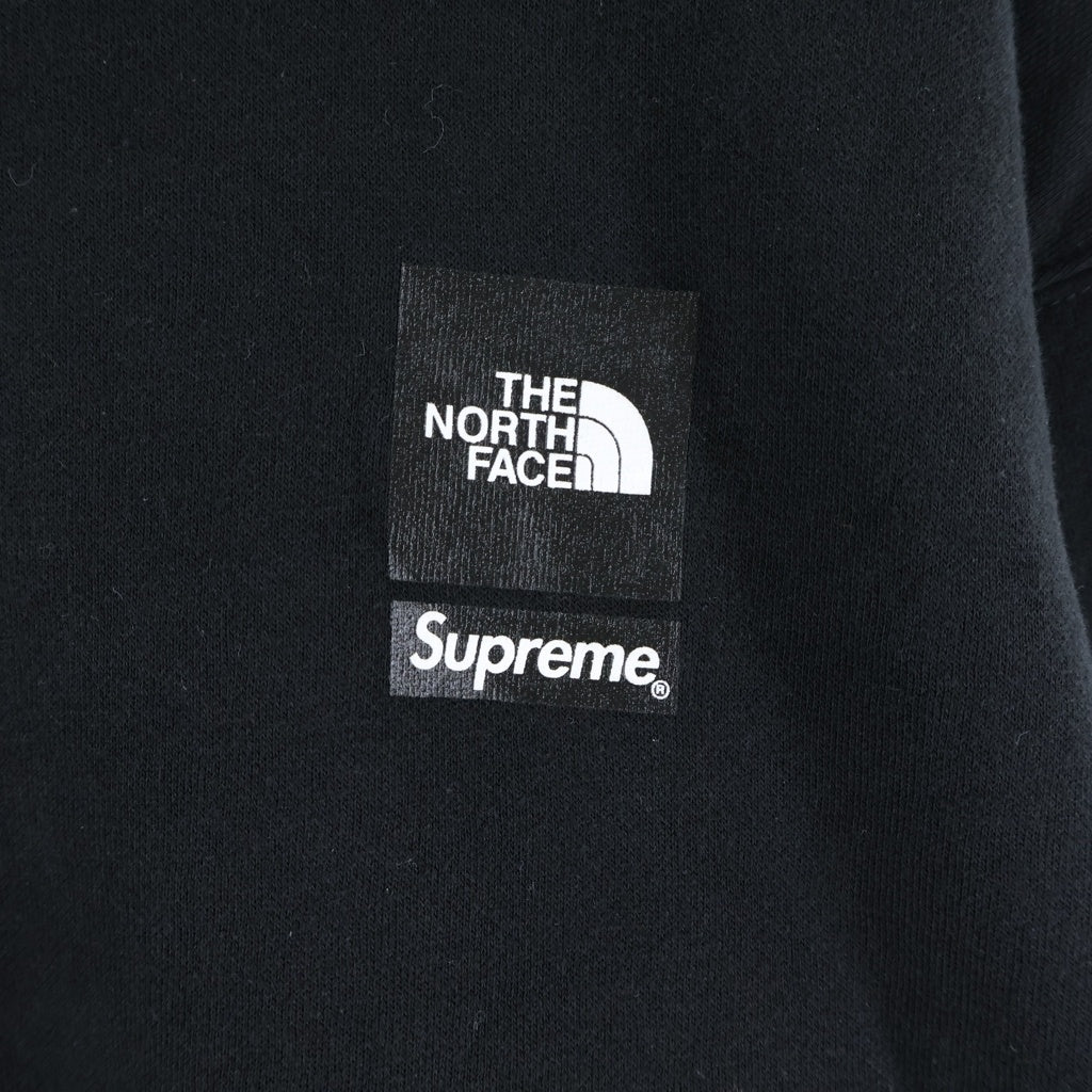 SUPREME(シュプリーム) 24SS ×THE NORTH FACE TNF Crewneck ノースフェイス ロゴプリント クルーネックスウェットトレーナー ブラック NT02411I