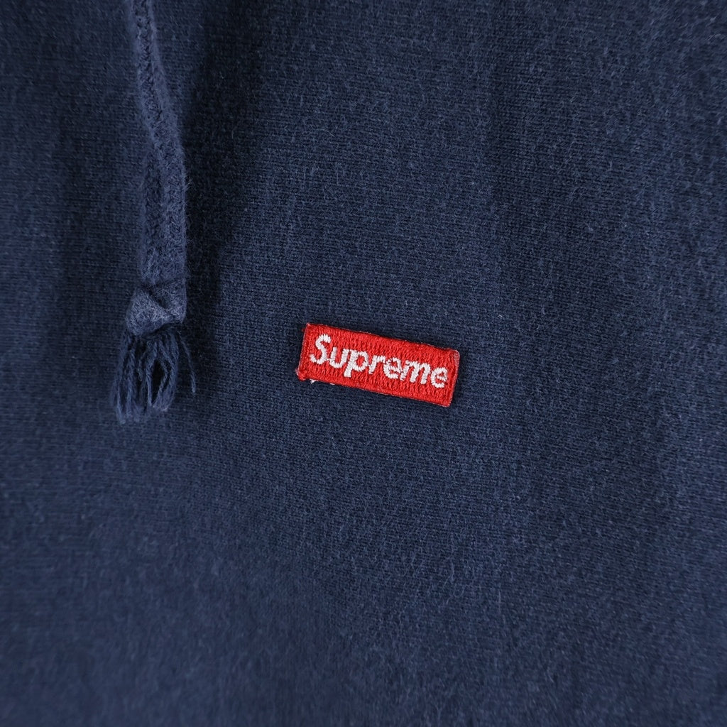 SUPREME(シュプリーム) Small Box Logo Hooded Sweatshirt スモールボックスロゴ プルオーバースウェットパーカー フーディー ネイビー