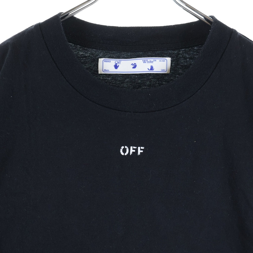 OFF-WHITE(オフホワイト) 20AW STENCIL S/S TEE ステンシル ロゴプリントTシャツ 半袖クルーネックカットソー ブラック OMAA027E20JER006