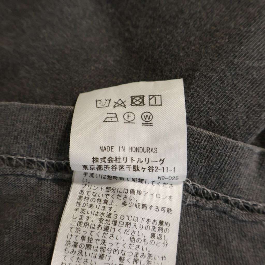 HOORSENBUHS(ホーセンブース) UNDER R TEE アンダーアール ウォッシュ加工 フロントプリントTシャツ 半袖クルーネックカットソー グレー 3920900370