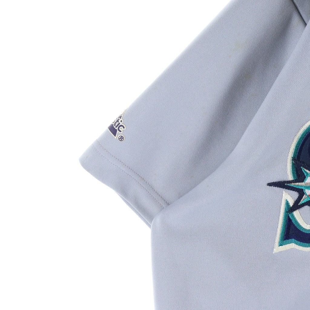Majestic(マジェスティック) MLB SEATTLE MARINERS シアトル マリナーズ イチロー 半袖 ベースボールシャツ グレー