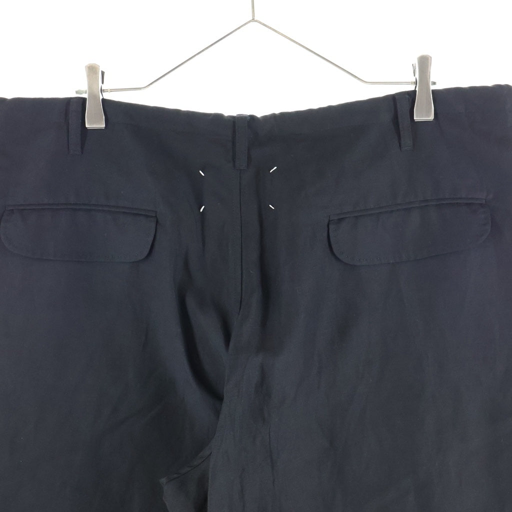 Maison Margiela(メゾンマルジェラ) 22AW レーヨン混 ストレートレッグ イージージョガーパンツ ブラック SI1KA0007 S53802