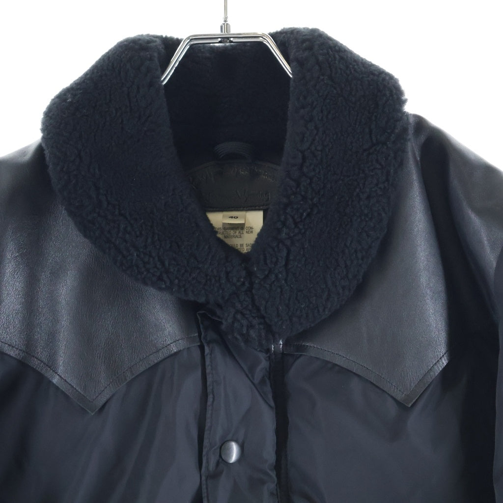 ROCKY MOUNTAIN(ロッキーマウンテン) CHRISTY JACKET クリスティ ヨークレザー 襟ボア ジップアップジャケット ブラック 450-472-22
