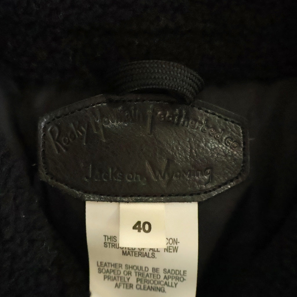 ROCKY MOUNTAIN(ロッキーマウンテン) CHRISTY JACKET クリスティ ヨークレザー 襟ボア ジップアップジャケット ブラック 450-472-22