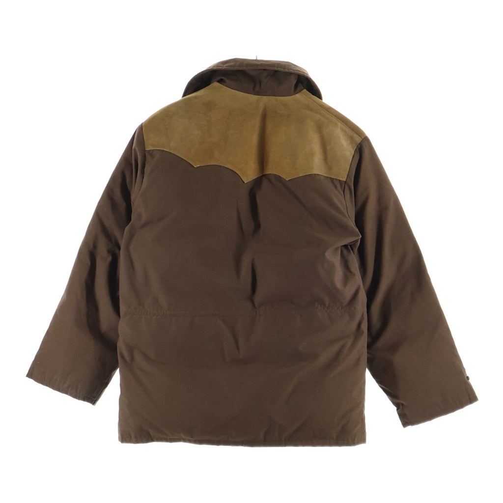 SCHOTT(ショット) 80S VINTAGE GOOSE DOWN JAKCET ヴィンテージ USA製 ヨークレザー グースダウンジャケット ブラウン