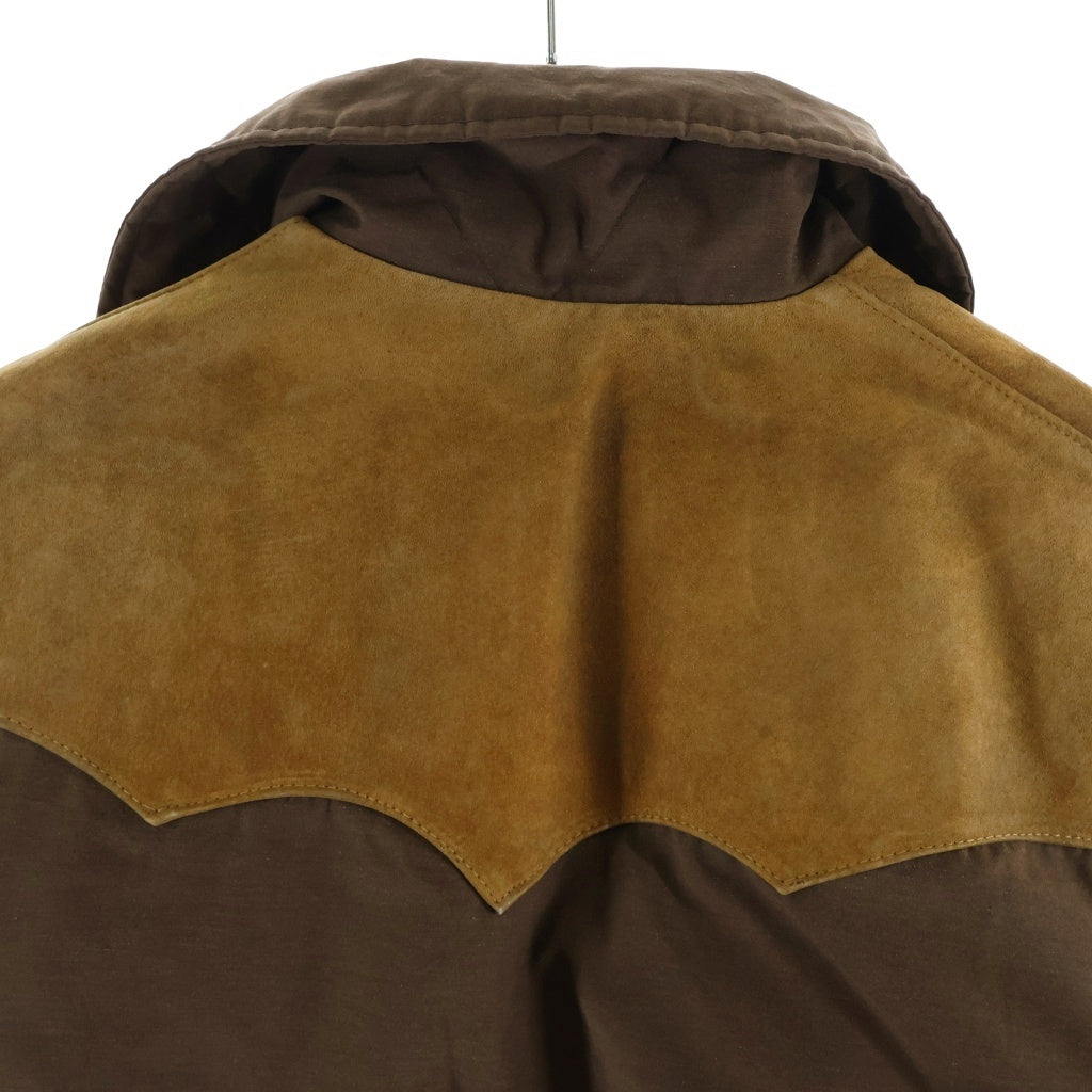 SCHOTT(ショット) 80S VINTAGE GOOSE DOWN JAKCET ヴィンテージ USA製 ヨークレザー グースダウンジャケット ブラウン