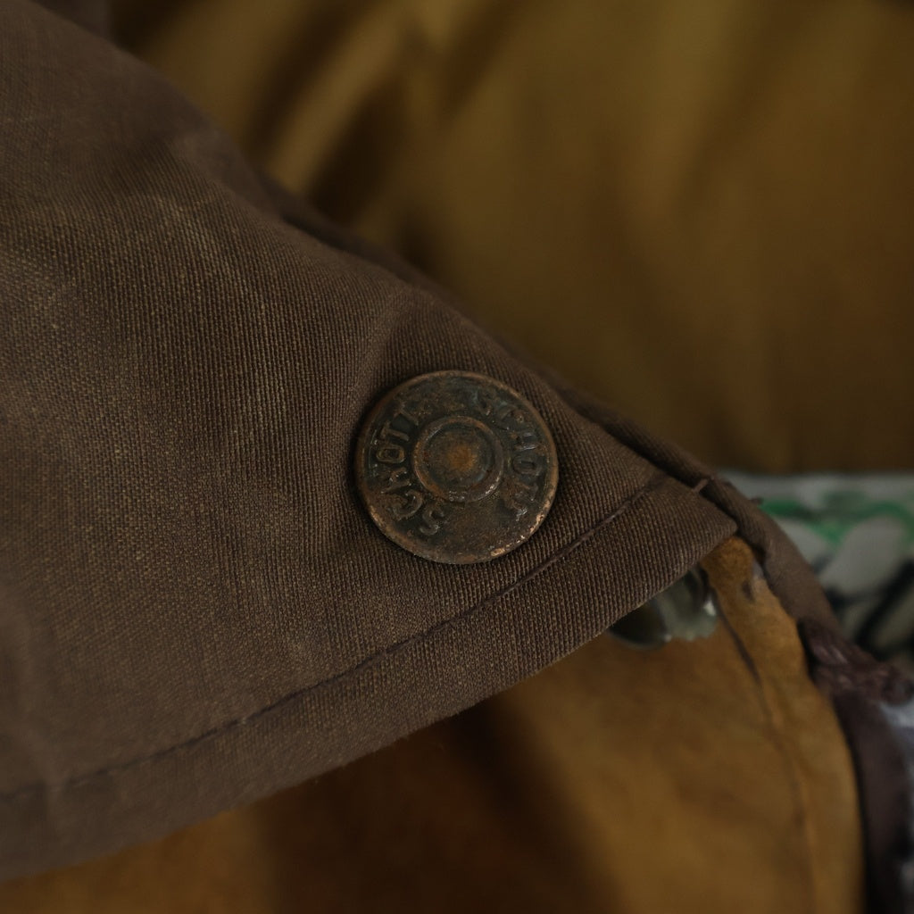 SCHOTT(ショット) 80S VINTAGE GOOSE DOWN JAKCET ヴィンテージ USA製 ヨークレザー グースダウンジャケット ブラウン
