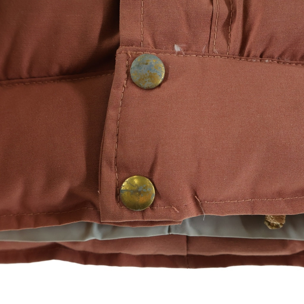 ROCKY MOUNTAIN(ロッキーマウンテン) 70S VINTAGE DOWN JACKET ヴィンテージ ヨークレザー切替 ジップアップダウンジャケット レディース レッド/ブラウン