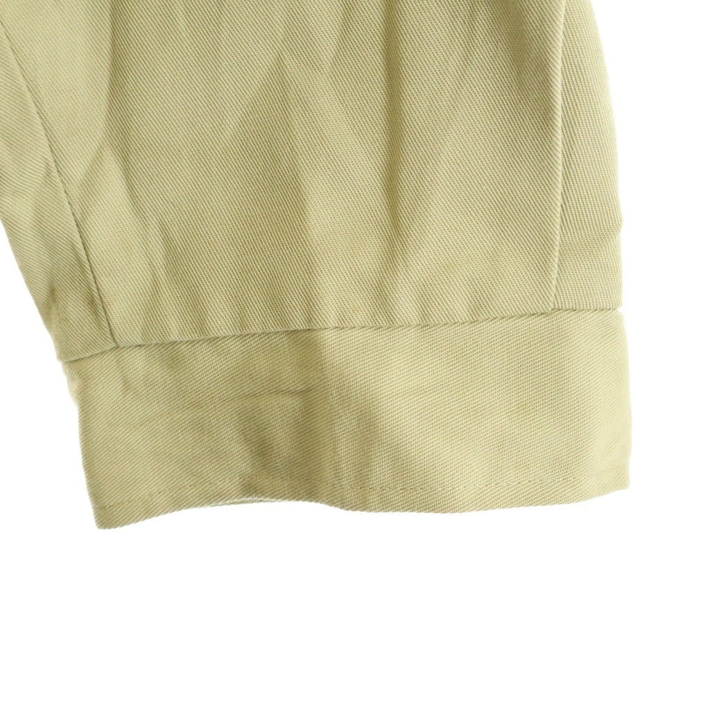 VINTAGE(ヴィンテージ) 60-70S VINTAGE H.I.S.SPORTSWEAR SAFARI JACKET ヴィンテージ 裏地ボア レザーエルボーパッチ クルミボタン サファリジャケット ベージュ/ブラウン レディース