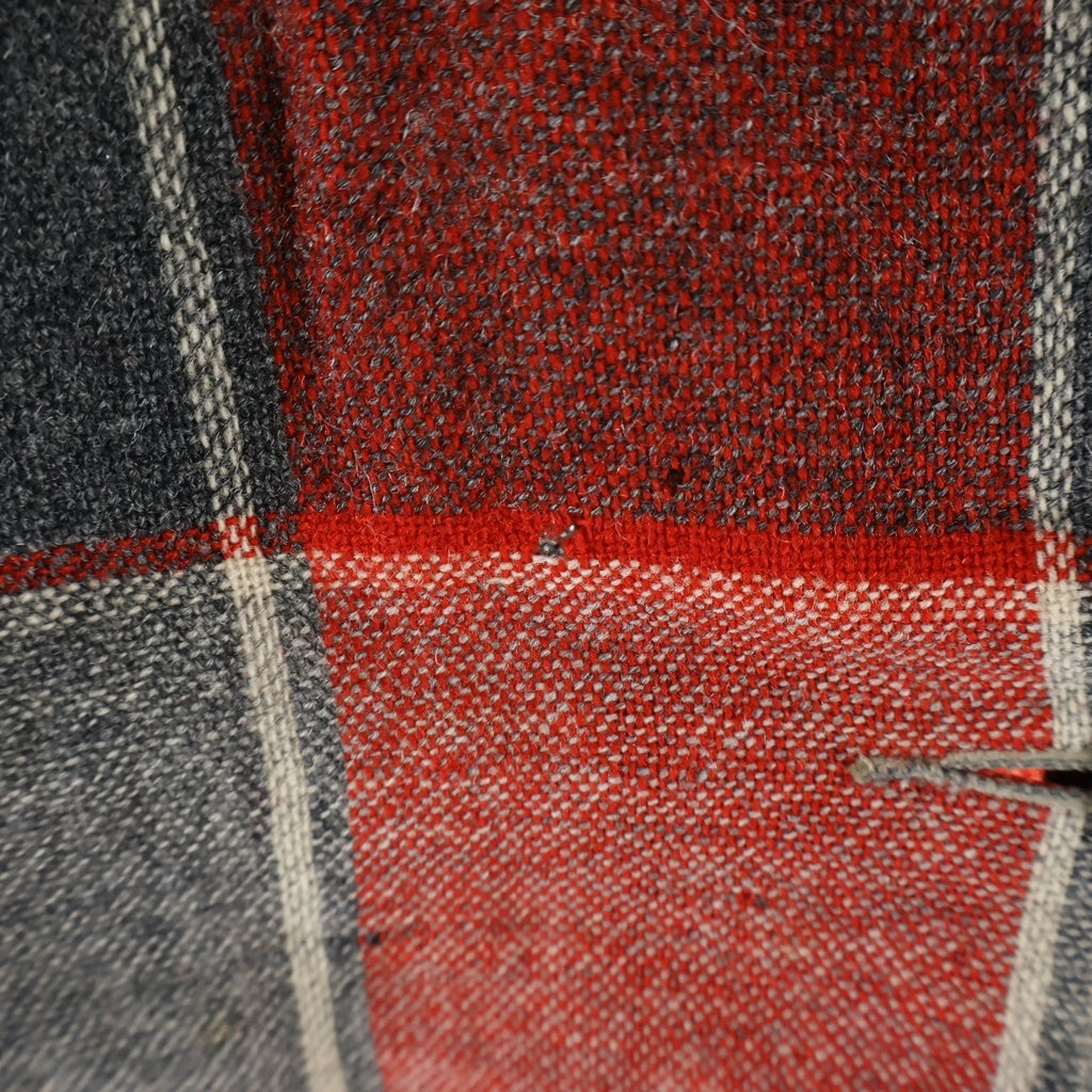 PENDLETON(ペンドルトン) 50S VINTAGE WOOL JACKET ヴィンテージ 白タグ ブロックチェック ウールボタンジャケット レディース レッド/グレー