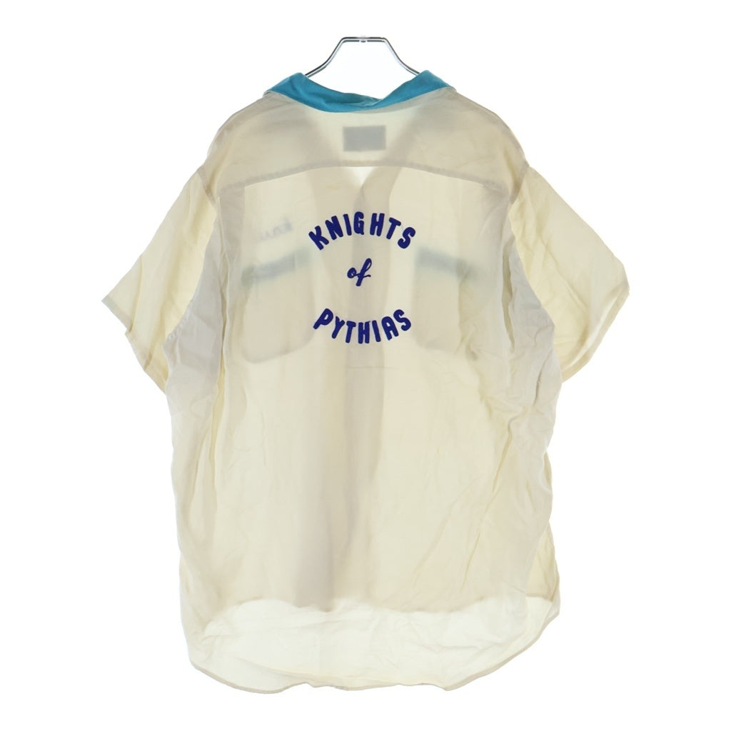 VINTAGE(ヴィンテージ) 60S VINTAGE DUNBROOKE S/S BOWLING SHIRT ヴィンテージ 両面刺繍デザイン 半袖ボーリングシャツ ホワイト/ブルー