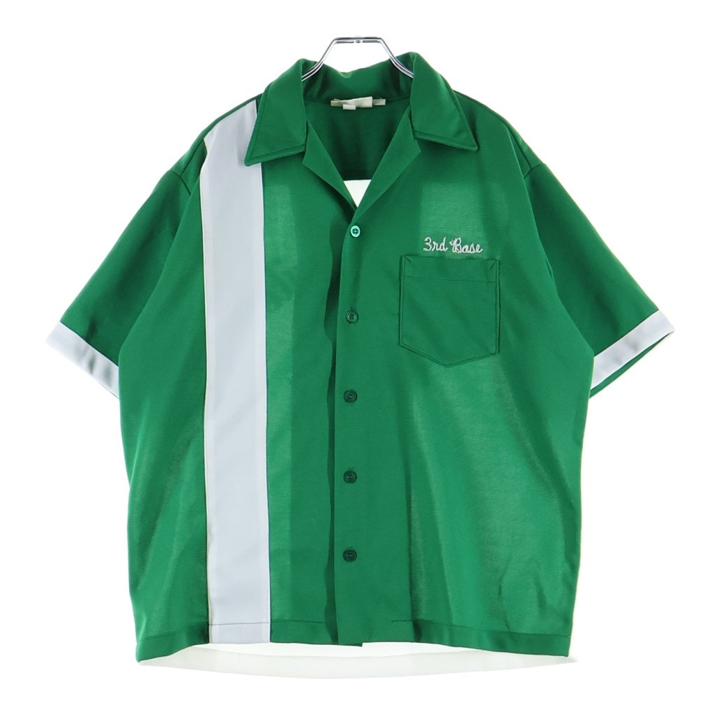 VINTAGE(ヴィンテージ) 70-80S VINTAGE CALIFOLNIA S/S BOWLING SHIRT ヴィンテージ 両面刺繍デザイン 半袖ボーリングシャツ グリーン/ホワイト