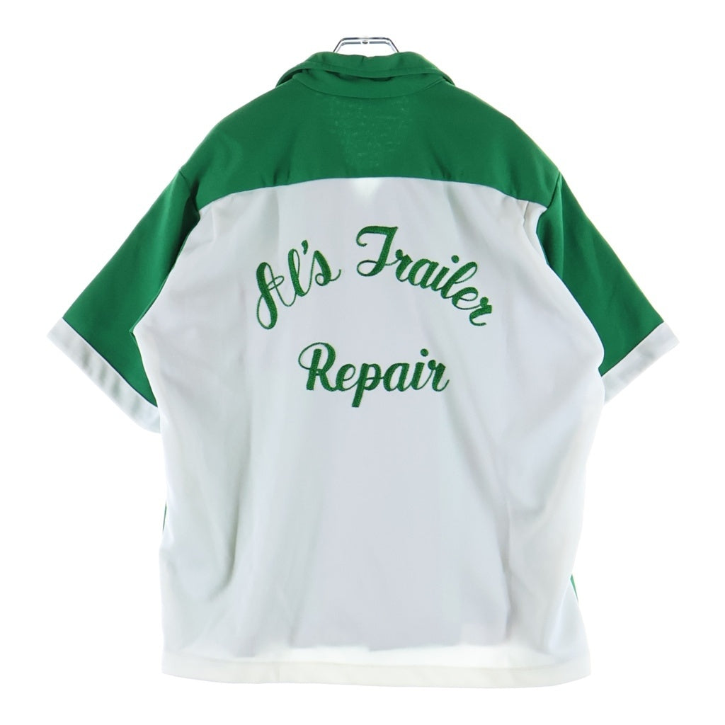 VINTAGE(ヴィンテージ) 70-80S VINTAGE CALIFOLNIA S/S BOWLING SHIRT ヴィンテージ 両面刺繍デザイン 半袖ボーリングシャツ グリーン/ホワイト