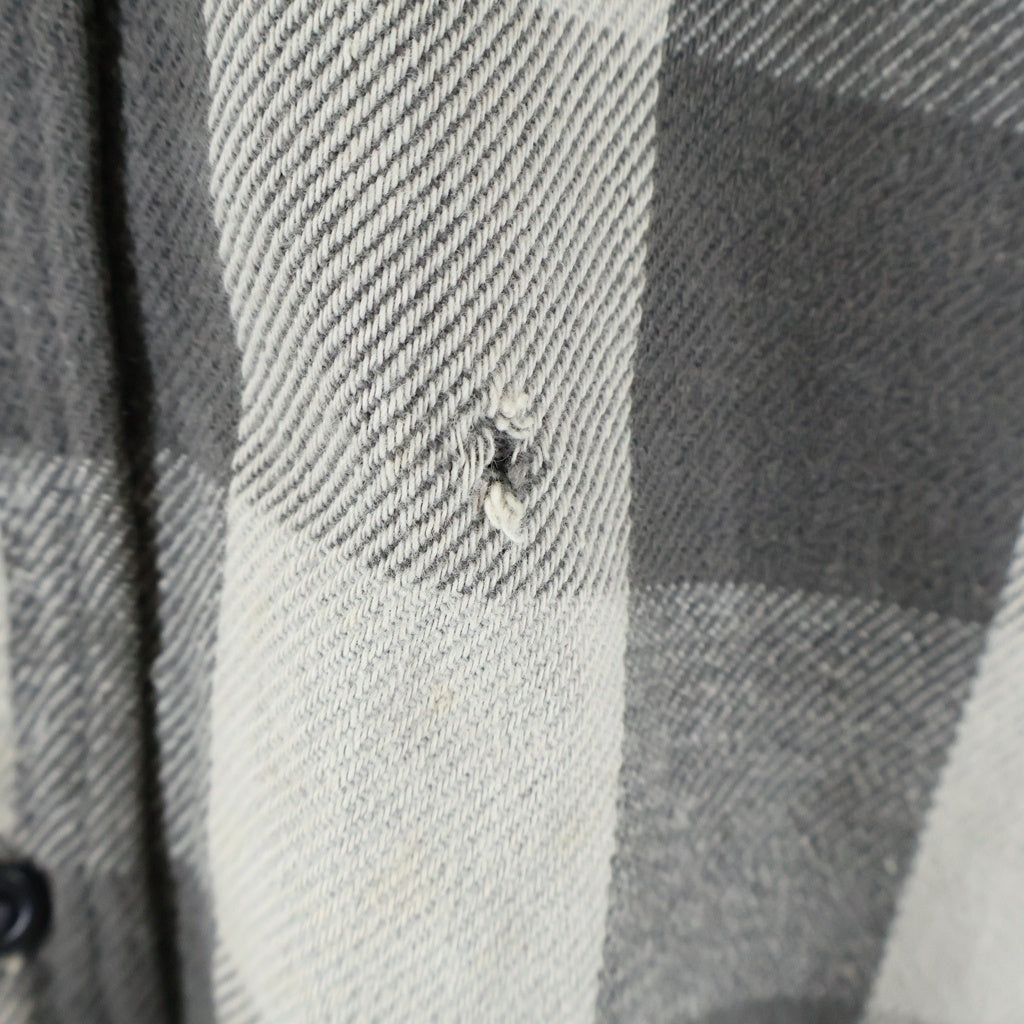 VINTAGE(ヴィンテージ) 80S VINTAGE FIVE BROTHER TALL MAN L/S HEAVY NEL-SHIRT ヴィンテージ トールマン チェック柄 長袖ヘビーネルシャツ グレー/ブラック