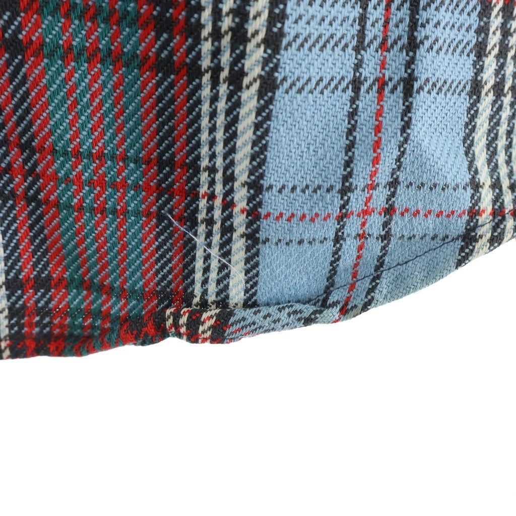 VINTAGE(ヴィンテージ) 70-80S VINTAGE BIGMIKE L/S HEAVY NEL-SHIRT ヴィンテージ ビッグマイク チェック柄 USA製 長袖ヘビーネルシャツ ブルー/レッド
