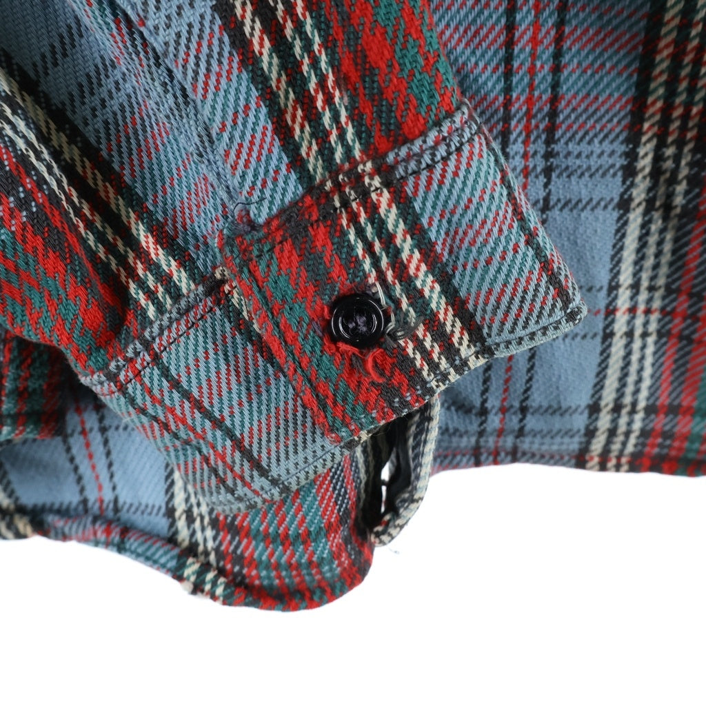 VINTAGE(ヴィンテージ) 70-80S VINTAGE BIGMIKE L/S HEAVY NEL-SHIRT ヴィンテージ ビッグマイク チェック柄 USA製 長袖ヘビーネルシャツ ブルー/レッド