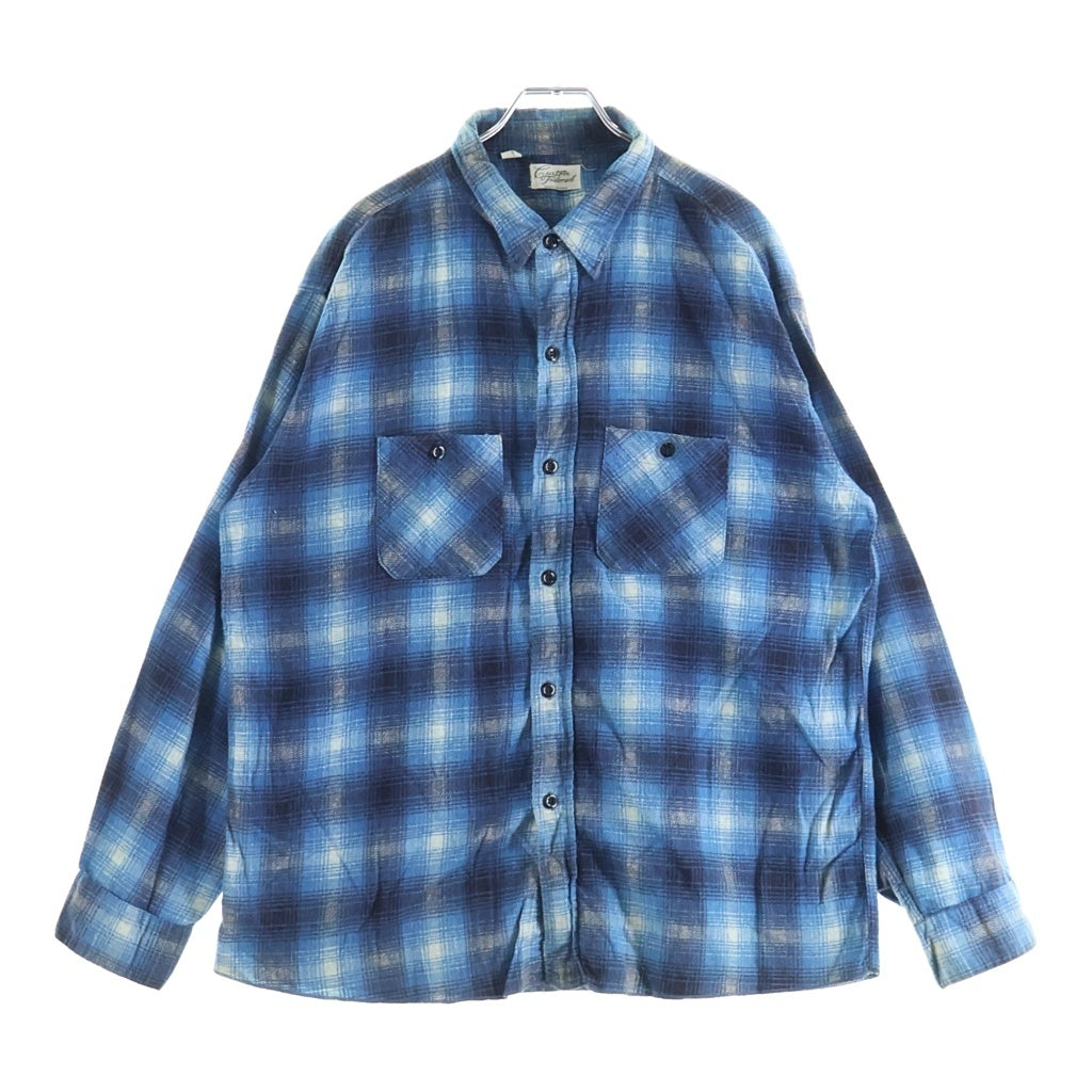 VINTAGE(ヴィンテージ) 60S VINTAGE CUSTOM TAILORED L/S PRINT FLANNEL SHIRT ヴィンテージ チェック柄 長袖プリネルシャツ ブルー