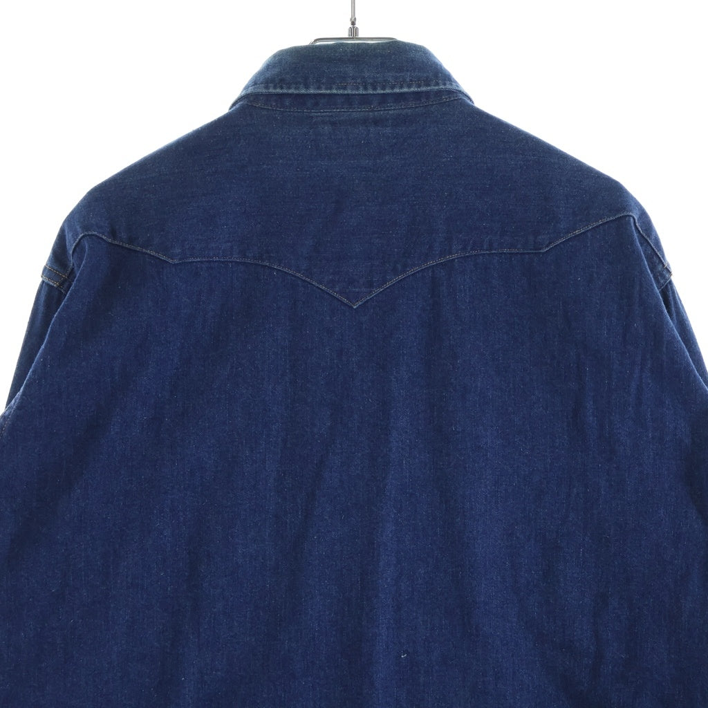 Wrangler(ラングラー) 50S VINTAGE 27-MW DENIM WESTERN SHIRT ヴィンテージ 縦ベルタグ 長袖デニムウェスタンシャツ インディゴ