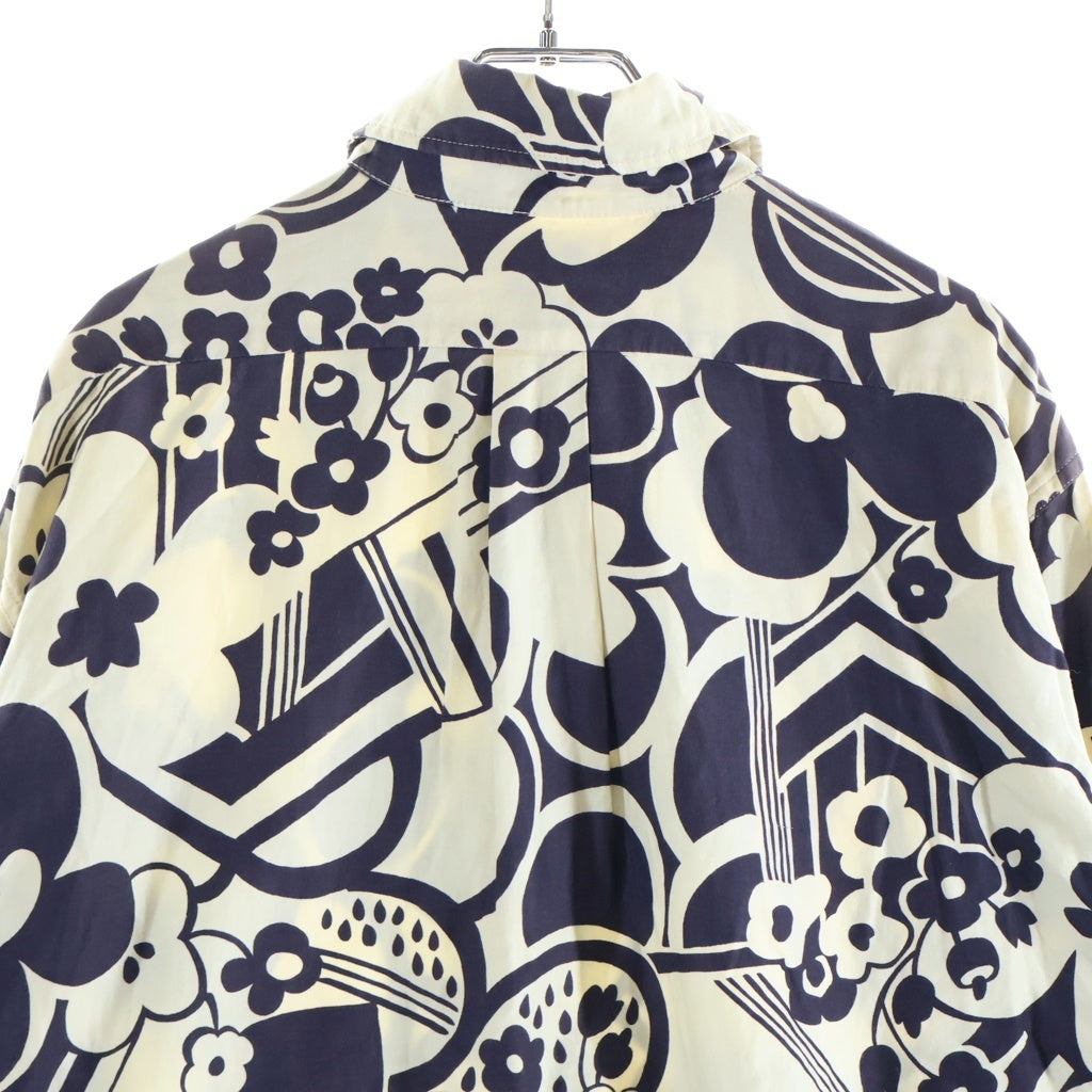 VINTAGE(ヴィンテージ) 60-70S VINTAGE CHESS KING L/S SHIRT ヴィンテージ フローラル総柄 長袖シャツ ネイビー/ホワイト