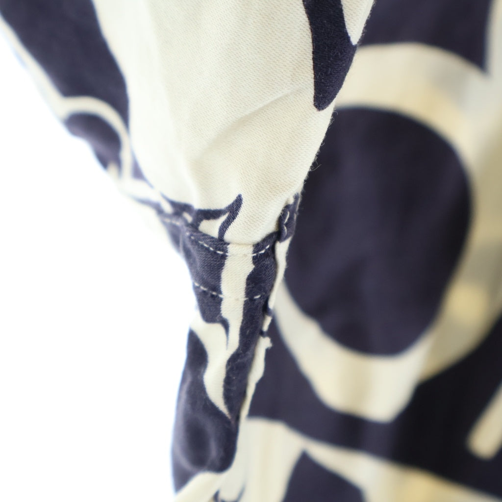 VINTAGE(ヴィンテージ) 60-70S VINTAGE CHESS KING L/S SHIRT ヴィンテージ フローラル総柄 長袖シャツ ネイビー/ホワイト