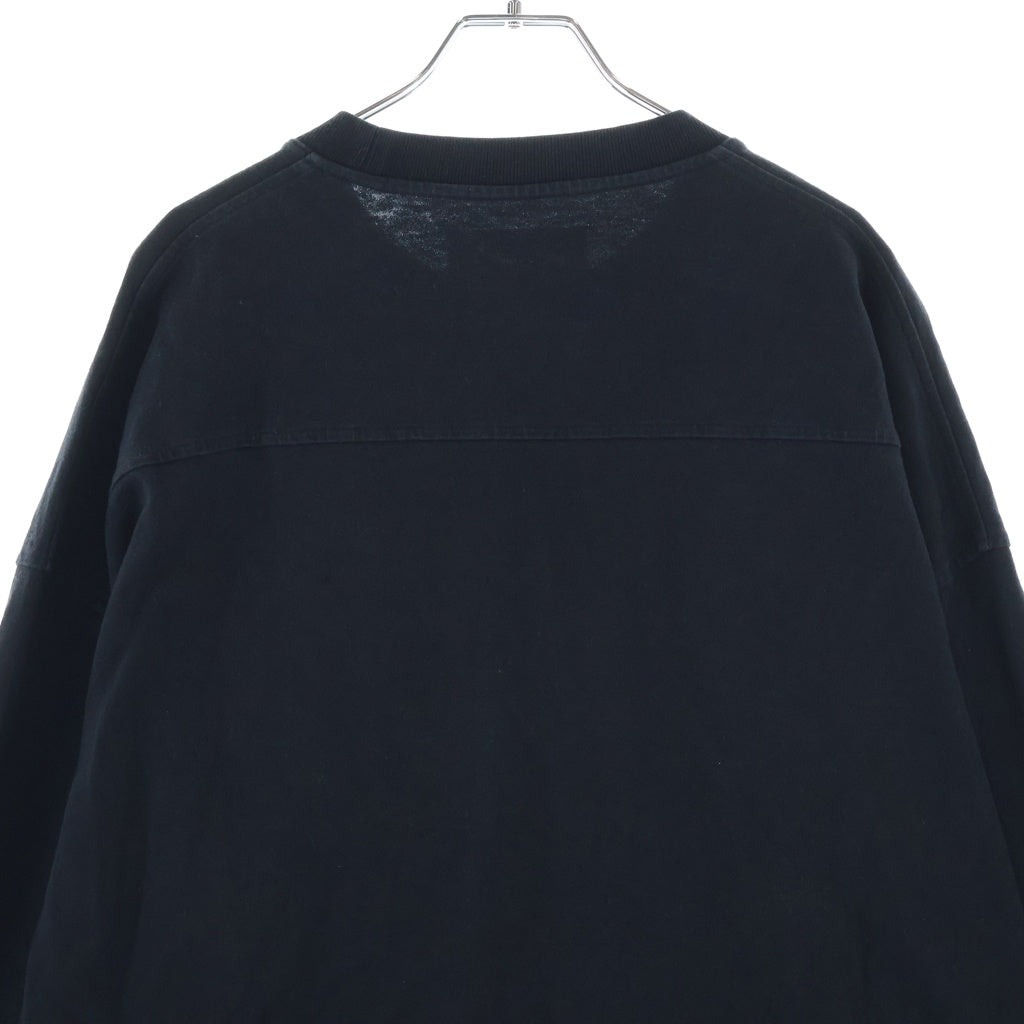 JIL SANDER(ジルサンダー) フロントダブルポケット クルーネック長袖Tシャツ カットソー ブラック KKJMBW0115