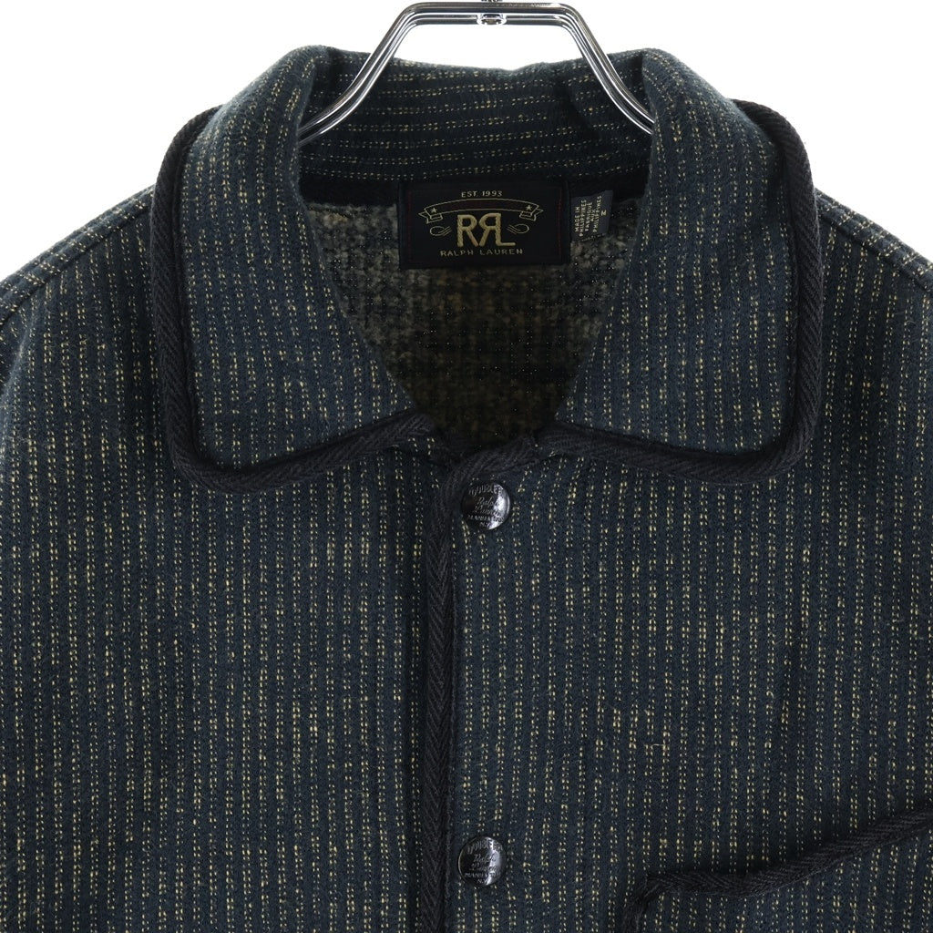 RRL(ダブルアールエル) ニットフリース ジャガード ジャケット ブラック