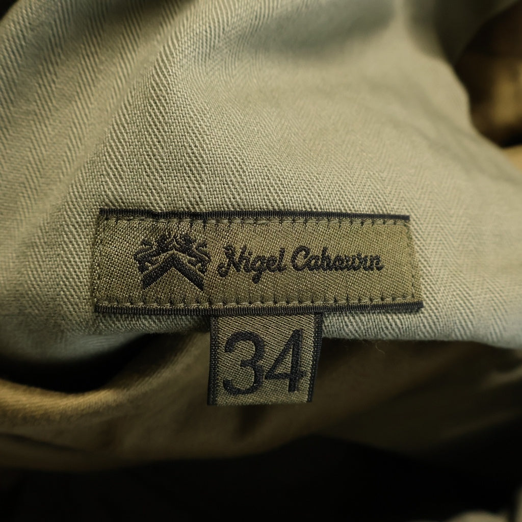 NIGEL CABOURN(ナイジェルケーボン) BATTLE DRESS PANT バトル ヘリンボーンツイル ドレス パンツ カーキ 8048-00-50009