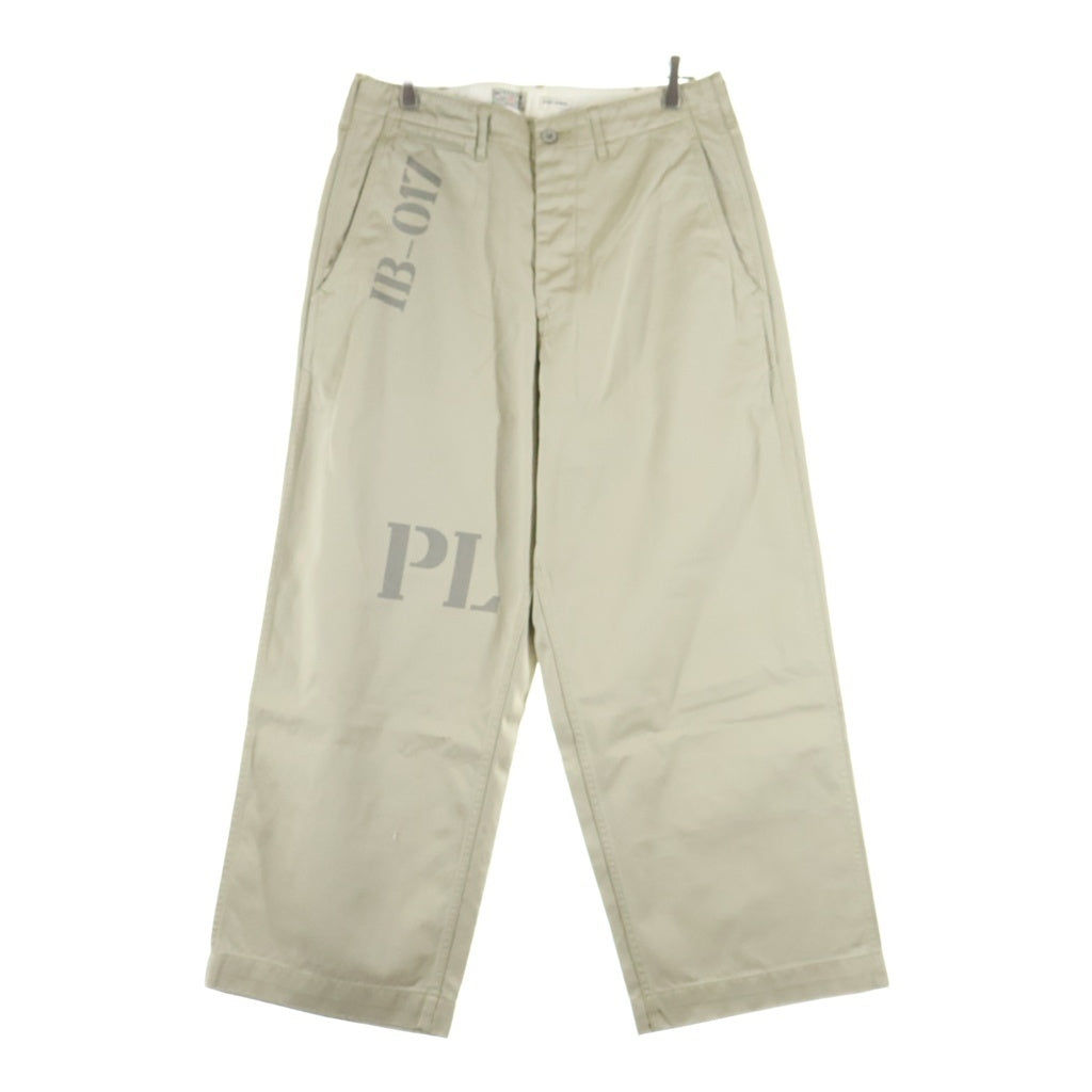 Buzz Rickson's(バズリクソンズ) ×INSCRIRE ×BEAMS アンスクリア ビームス 日本製 ボタンフライ ステンシルチノパンツ ベージュ 11-23-0283-086