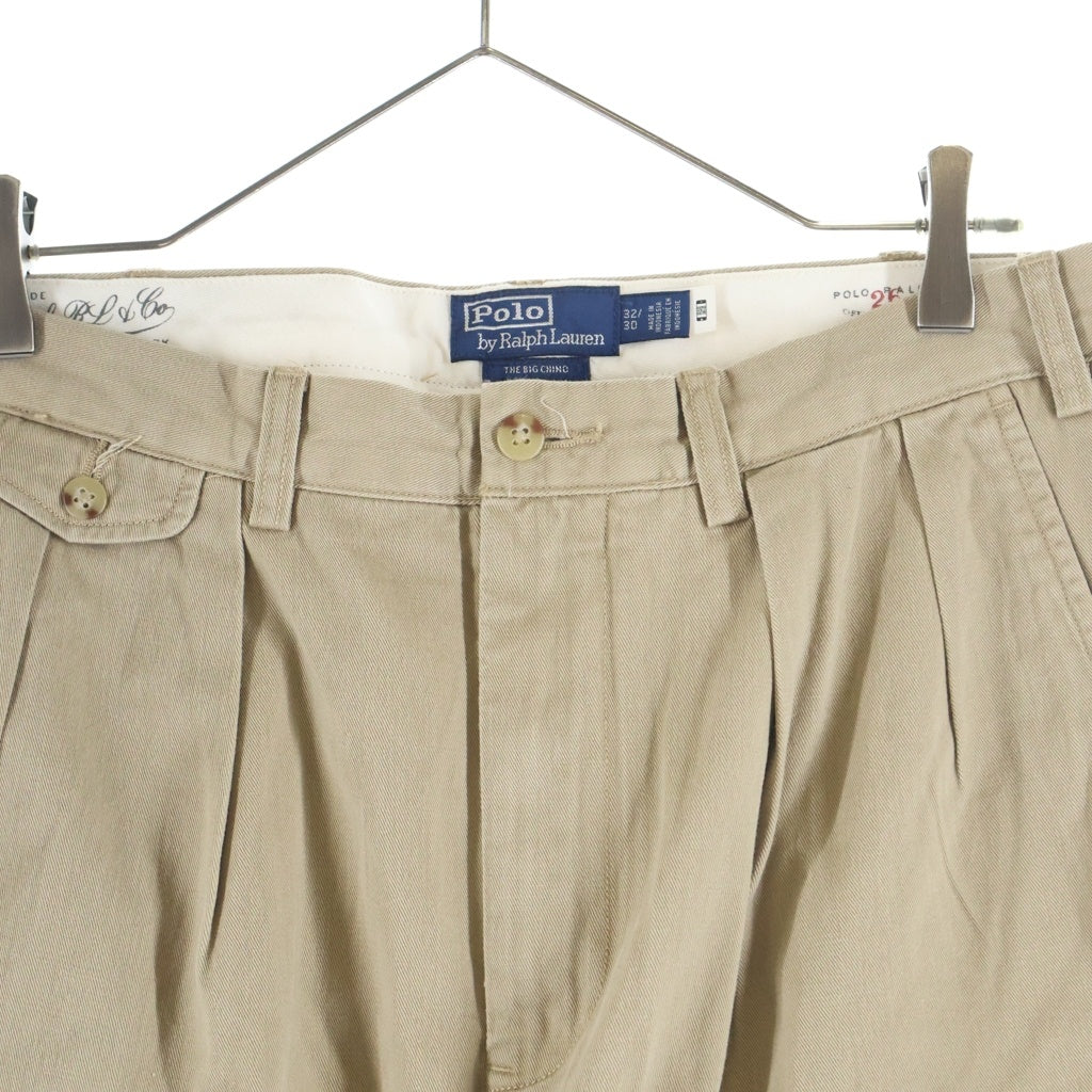 POLO RALPH LAUREN(ポロラルフローレン) THE BIG CHINO ビッグチノ 2タック テーパードパンツ ベージュ