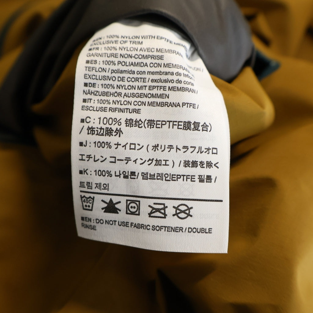 ARC'TERYX(アークテリクス) ZETA SL JACKET GORE-TEX ゼータSL ゴアテックス フーデッドナイロンジャケット イエロー 21776-120124