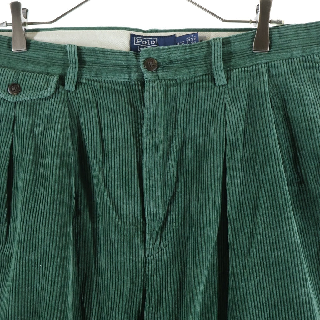 POLO RALPH LAUREN(ポロラルフローレン) WHITMAN RELAXED FIT CORDUROY PANT ホイットマンリラックスフィット コーデュロイパンツ ジップフライ グリーン 710882543003