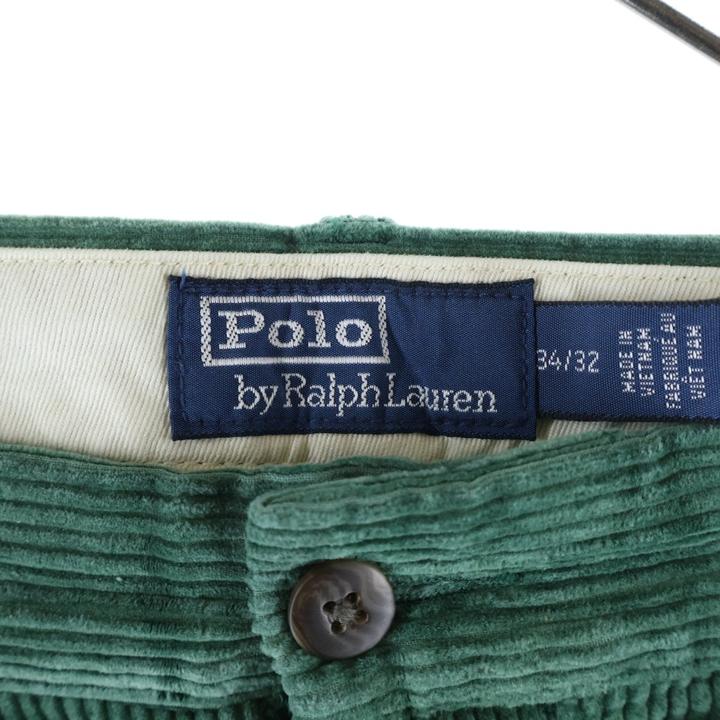 POLO RALPH LAUREN(ポロラルフローレン) WHITMAN RELAXED FIT CORDUROY PANT ホイットマンリラックスフィット コーデュロイパンツ ジップフライ グリーン 710882543003