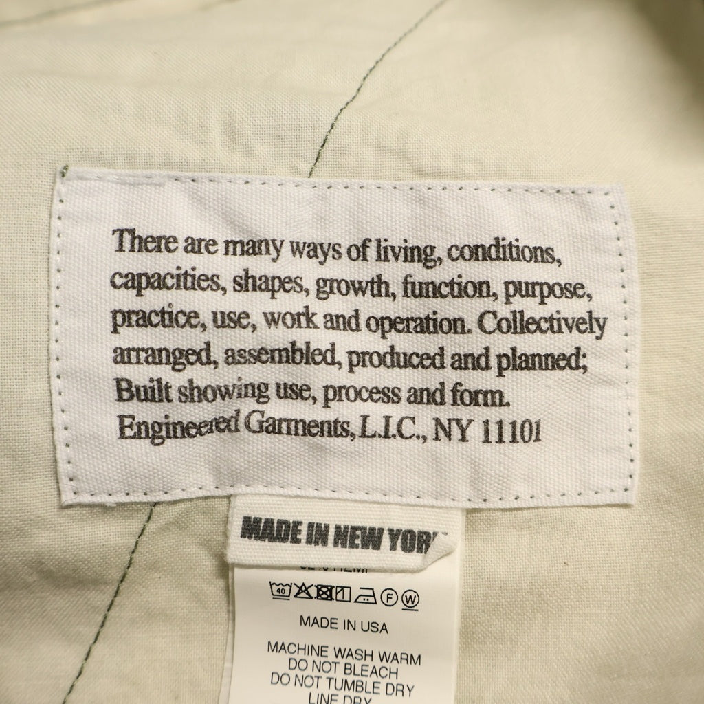Engineered Garments(エンジニアド ガーメンツ) リネンペインターパンツ ダブルニー ワイド ジップフライ カーゴ カーキ