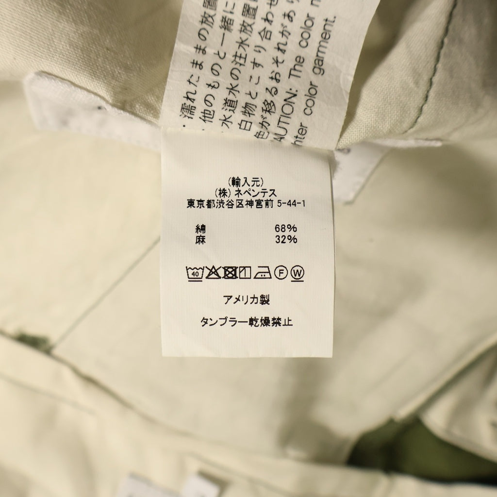 Engineered Garments(エンジニアド ガーメンツ) リネンペインターパンツ ダブルニー ワイド ジップフライ カーゴ カーキ