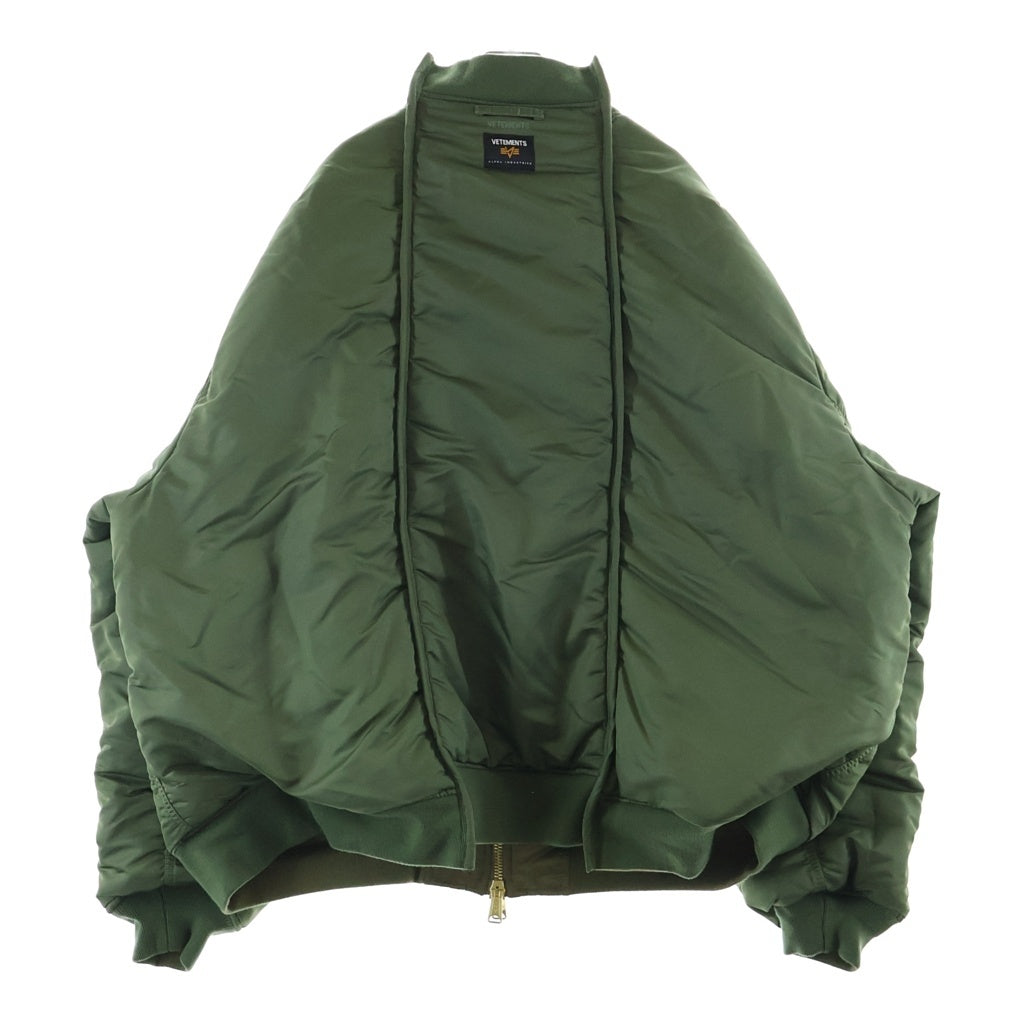 VETEMENTS(ヴェトモン) ×Alpha Industries アルファインダストリーズ リバーシブル MA-1 ボンバージャケット カーキ UH76BO450GO