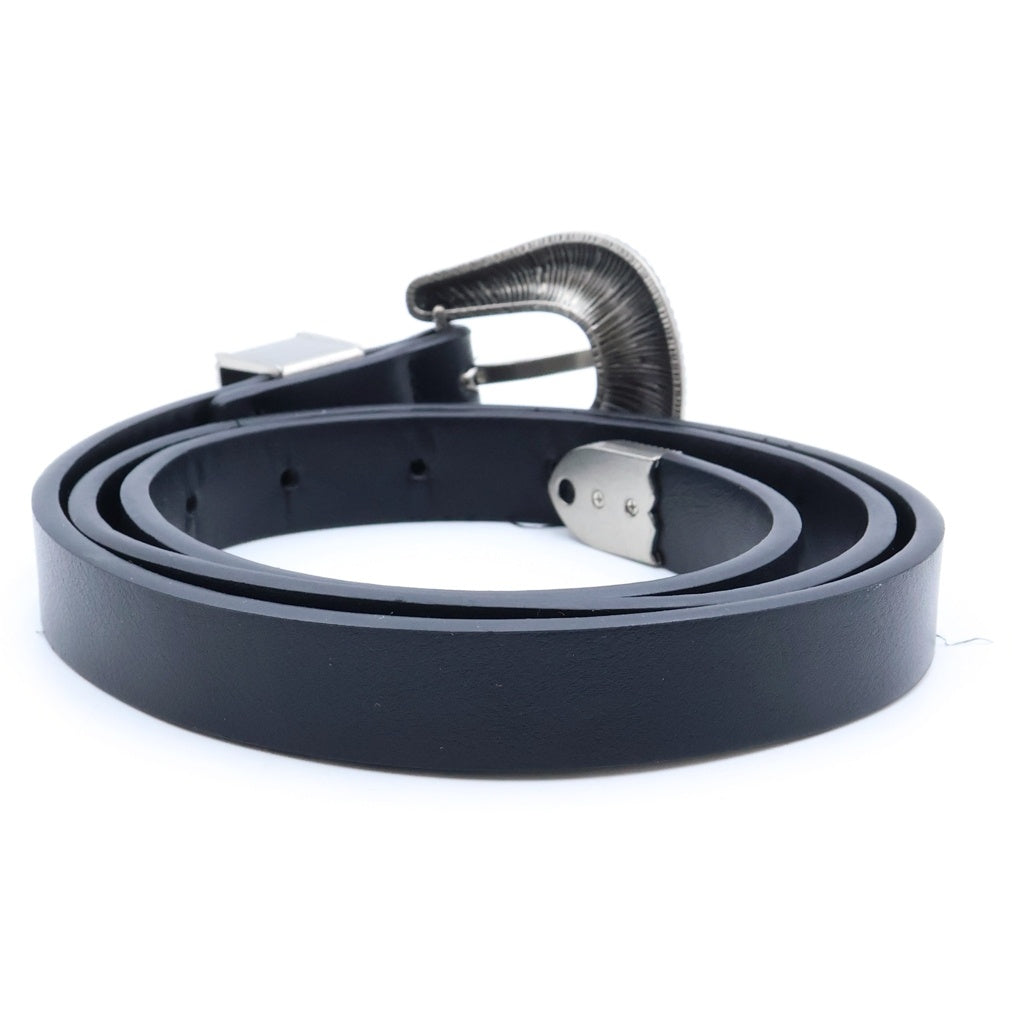 NO BRAND(ノーブランド) MARK GONG (マークゴン) WESTERN WOVEN LEATHER BELT フローラルデザイン ウーブン ウエスタン レザーベルト ブラック レディース