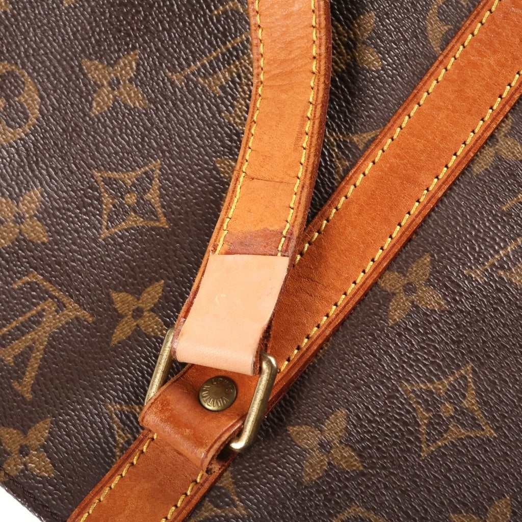 LOUIS VUITTON(ルイヴィトン) モノグラム サックショッピング ゴールド金具 レザー トートバッグ ハンドバッグ ブラウン M51108 MB0938 レディース