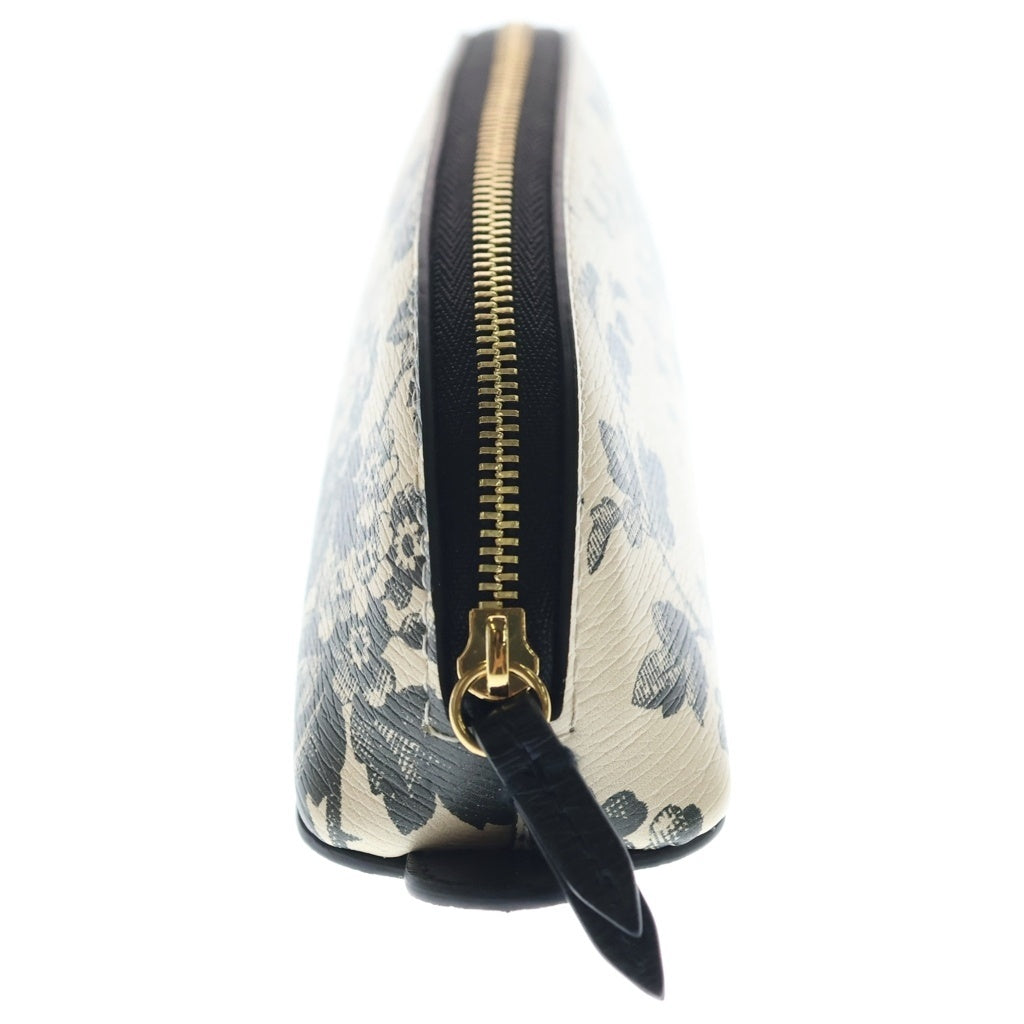 GUCCI(グッチ) ハーバリウム フローラルプリント ゴールド金具 レザー ペンケース ポーチ ベージュ 662130 534563 レディース
