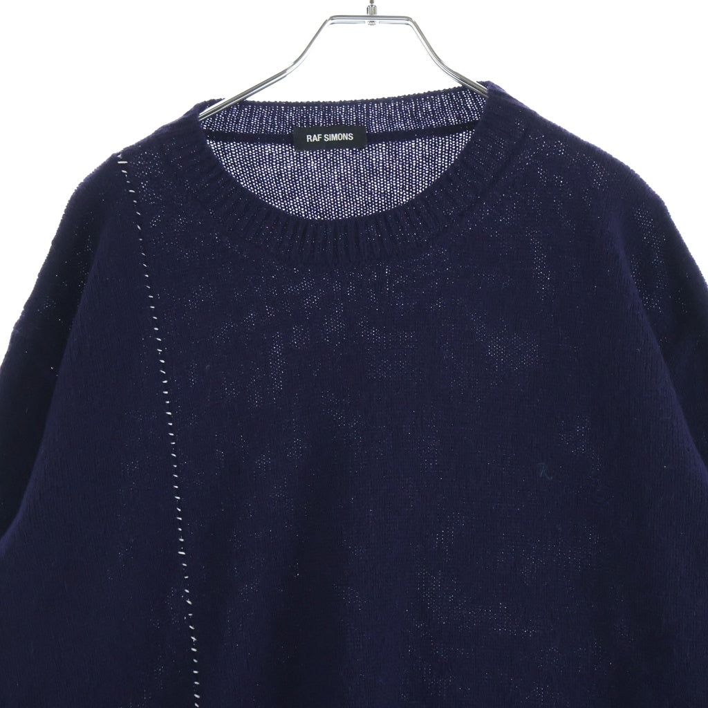 RAF SIMONS(ラフシモンズ) 16AW 再構築 ハンドステッチ クルーネックニットスウェット セーター パープル