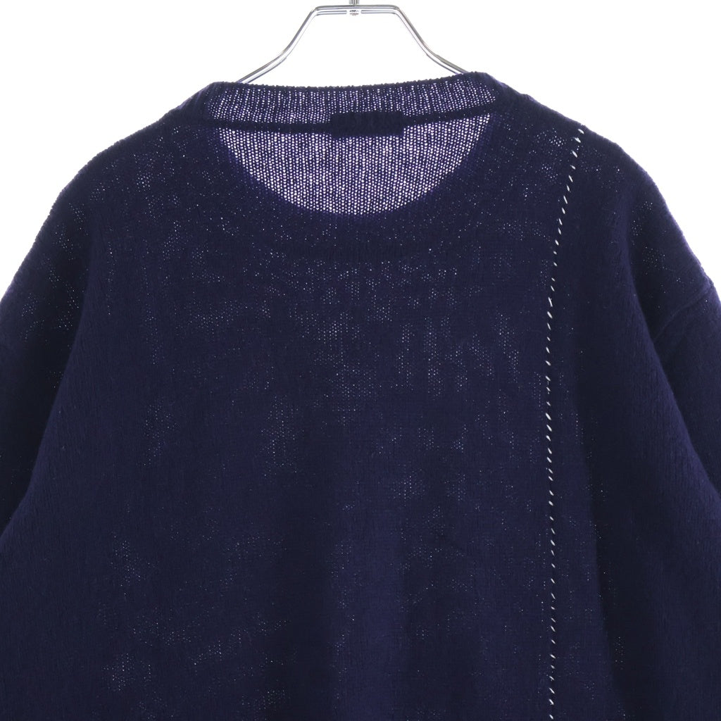 RAF SIMONS(ラフシモンズ) 16AW 再構築 ハンドステッチ クルーネックニットスウェット セーター パープル