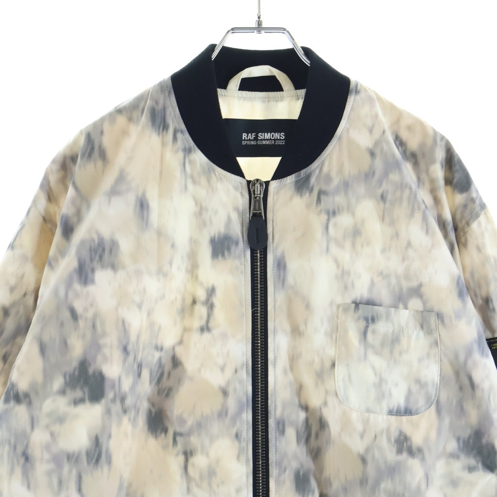 RAF SIMONS(ラフシモンズ) 22SS School uniform bomber スクールユニフォーム タイダイ ボンバージャケット ベージュ 221-624