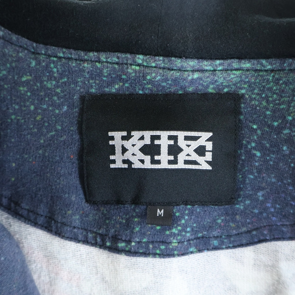 KTZ(ケーティーゼット) 総柄 ビーズデザイン ジップアップスウェットパーカー フーディー マルチカラー
