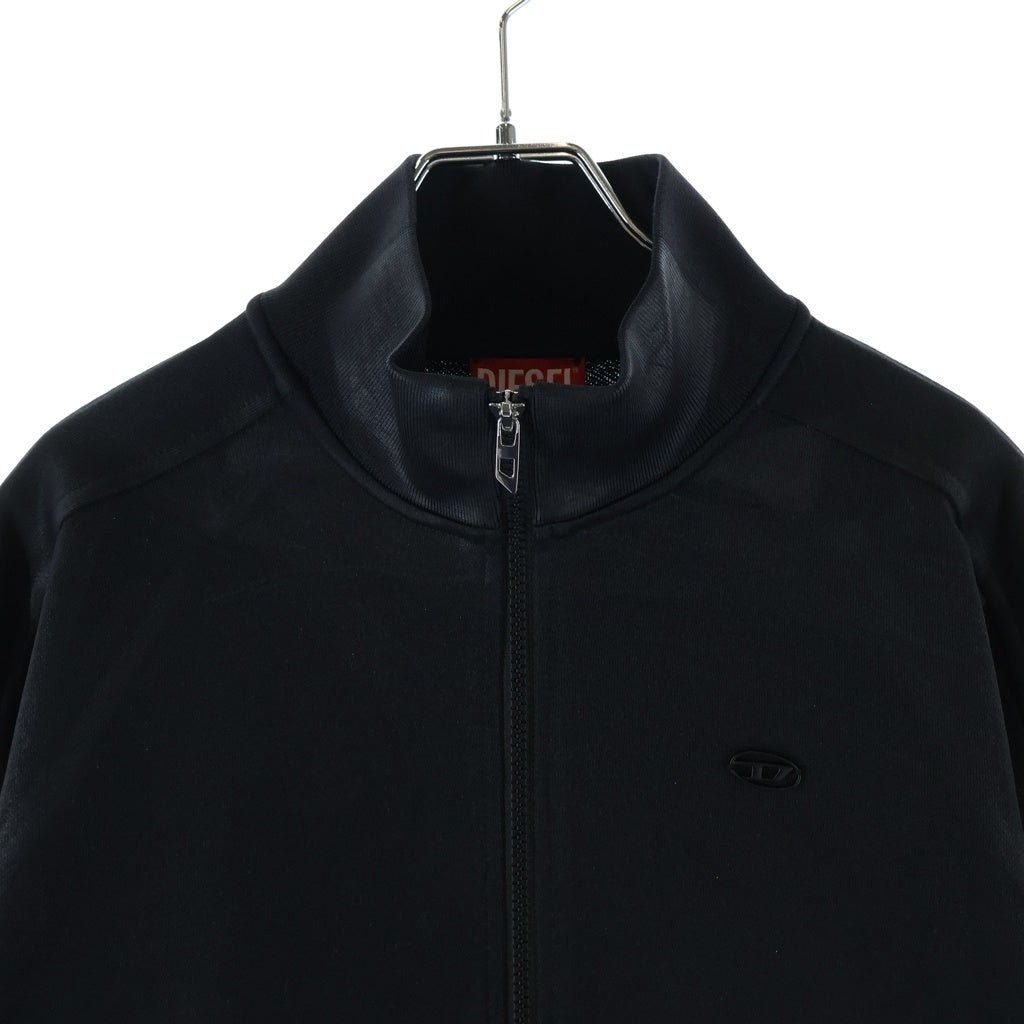 DIESEL(ディーゼル) 26AW S-GLOSSY ロゴプレート グロッシー ジップアップ トラックジャケット ブラック A22631 0NJCD