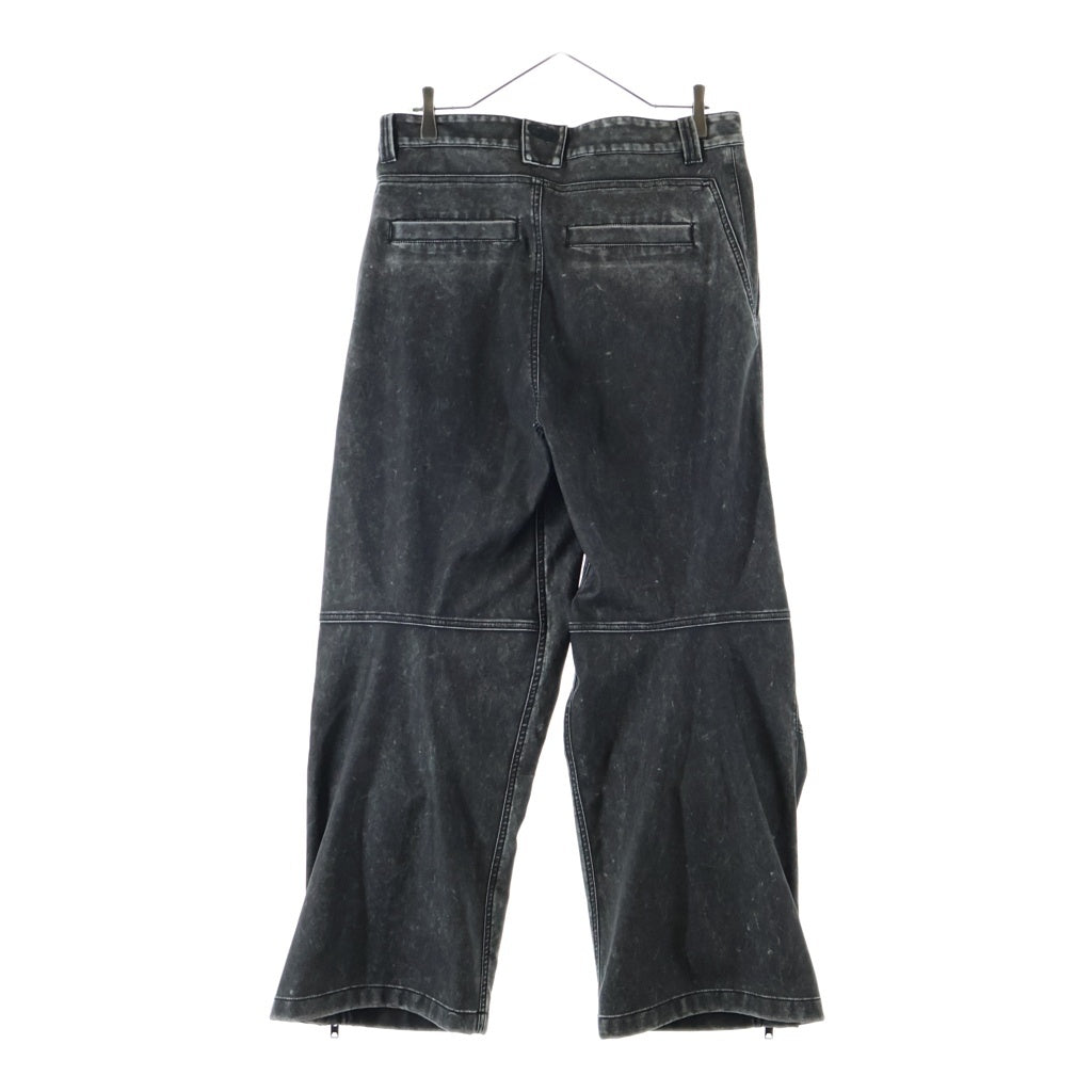 DIESEL(ディーゼル) 26AW DISTRESSED EFFECT FAUX LEATHER PANTS サイドジップ ディストレスト エフェクト フェイクレザー パンツ グレー A23026 0NJCJ
