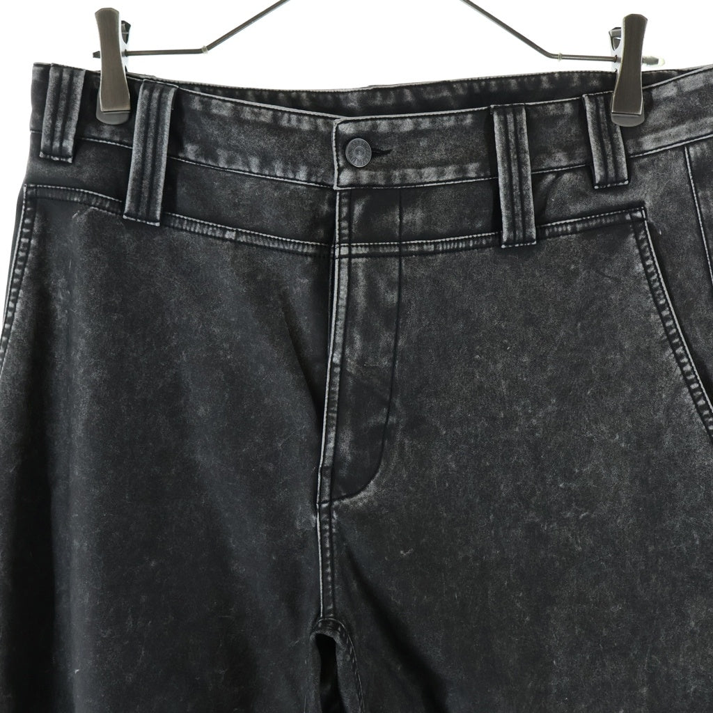 DIESEL(ディーゼル) 26AW DISTRESSED EFFECT FAUX LEATHER PANTS サイドジップ ディストレスト エフェクト フェイクレザー パンツ グレー A23026 0NJCJ