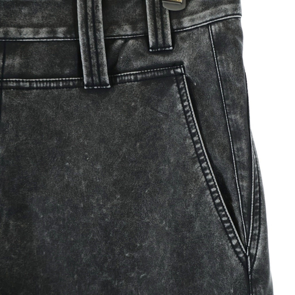 DIESEL(ディーゼル) 26AW DISTRESSED EFFECT FAUX LEATHER PANTS サイドジップ ディストレスト エフェクト フェイクレザー パンツ グレー A23026 0NJCJ