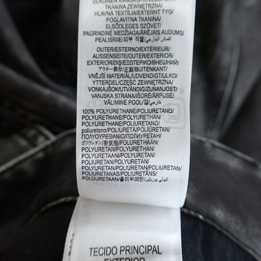 DIESEL(ディーゼル) 26AW DISTRESSED EFFECT FAUX LEATHER PANTS サイドジップ ディストレスト エフェクト フェイクレザー パンツ グレー A23026 0NJCJ
