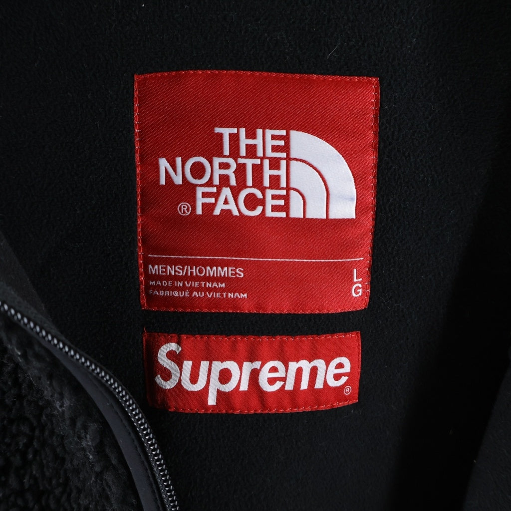 SUPREME(シュプリーム) 20AW ×THE NORTH FACE S Logo Hooded Fleece Jacket ザノースフェイス Sロゴ フーデッドフリースジャケット ブラック NF0A5EHN